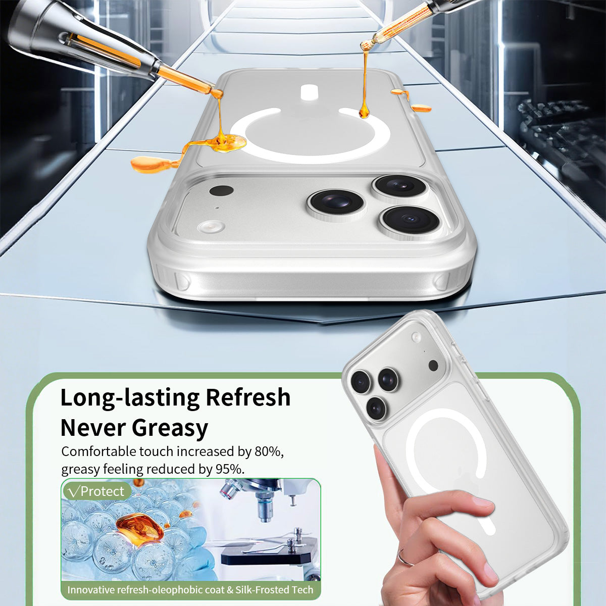 IPhone 17 Pro Max Matte Case - MagSafe - Clear