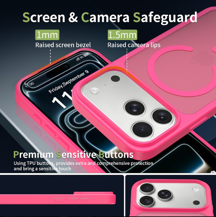 IPhone 17 Pro Max Matte Case - MagSafe - Flamingo Pink