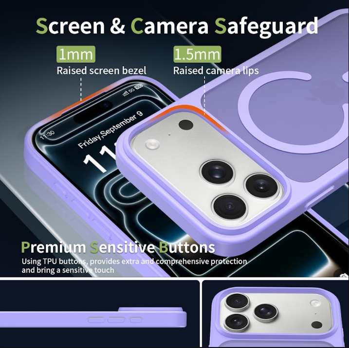 IPhone 17 Pro Max Matte Case - MagSafe - Lilac